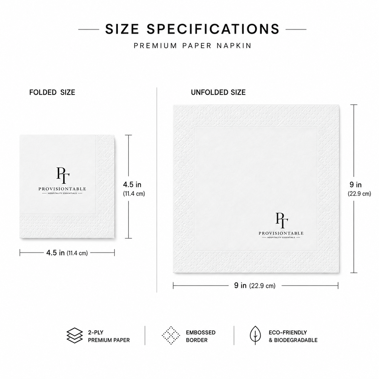 Custom White Restaurant Napkins
