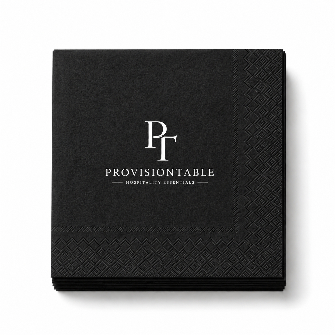 Custom Black Cocktail Napkins