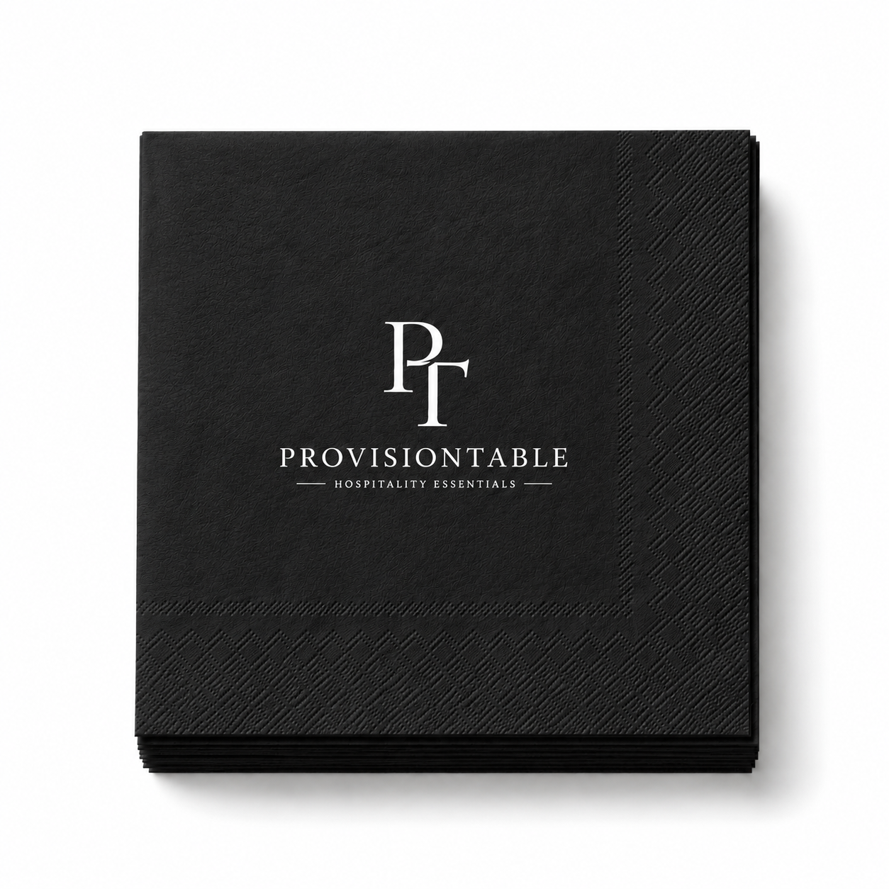 Premium Black Custom Cocktail Napkins for Cafés, Bars, Restaurants & Boutique Hotels