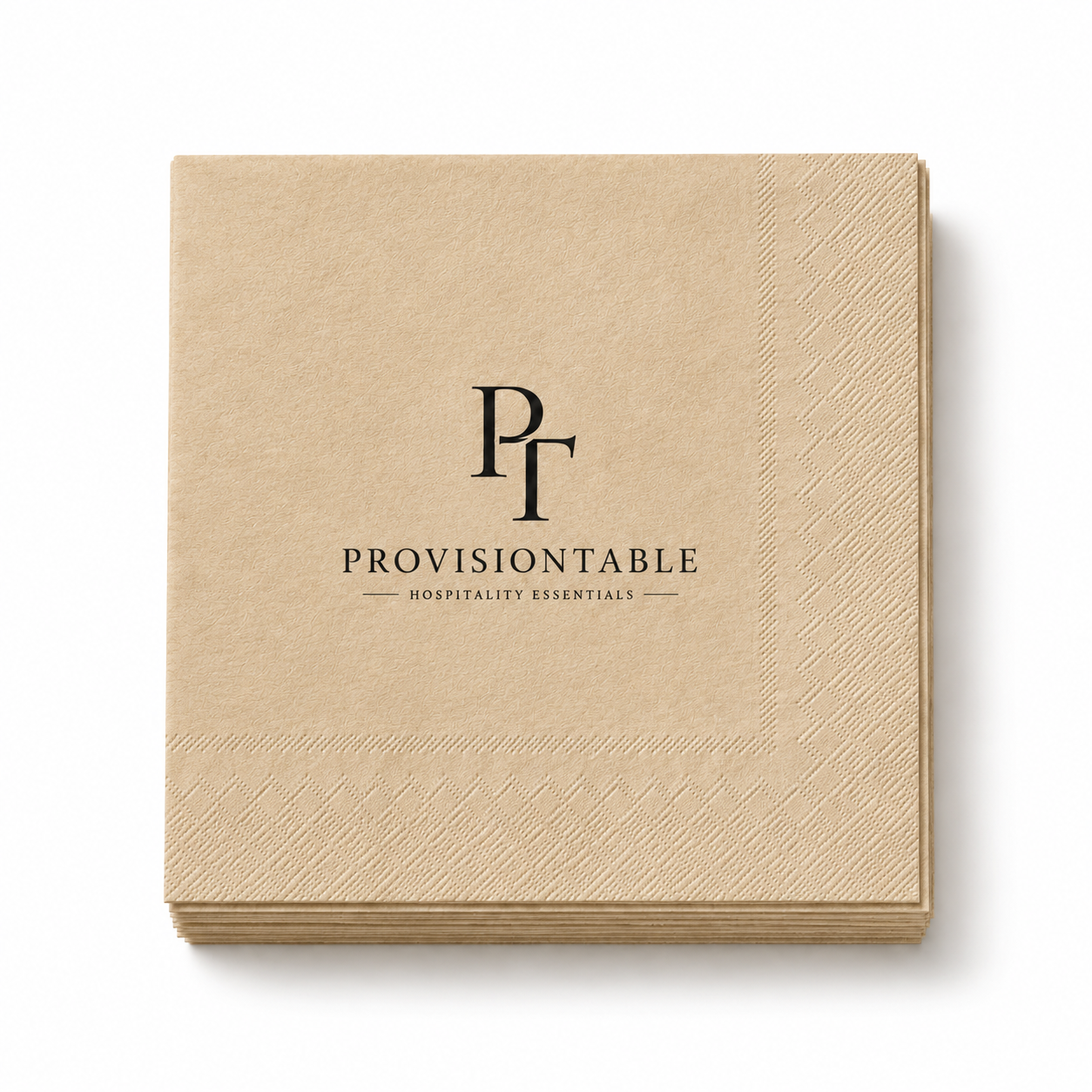Natural Kraft Custom Logo Napkins for Restaurants, Bars & Hotels