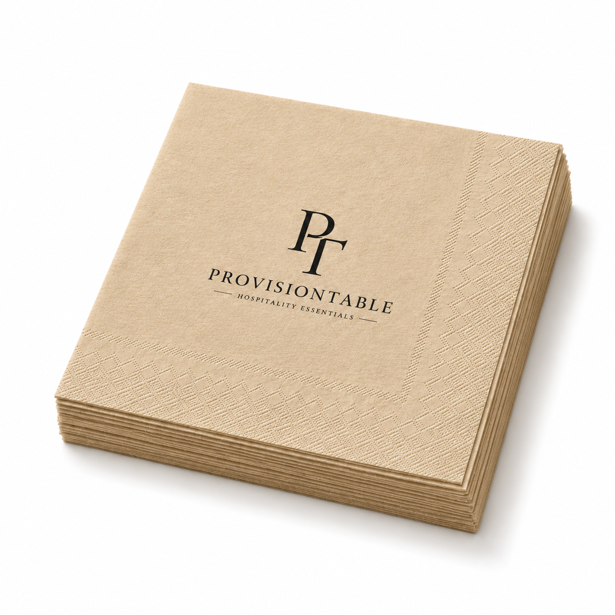 Natural Kraft Custom Logo Napkins for Restaurants, Bars & Hotels
