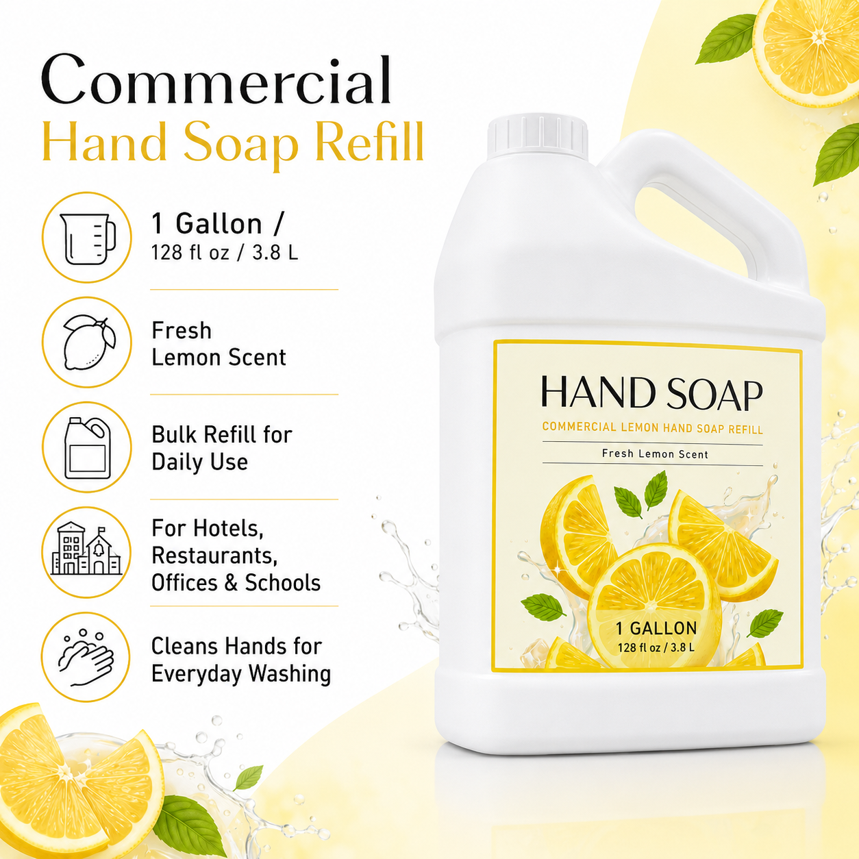 1 Gallon Commercial Lemon Hand Soap Refill